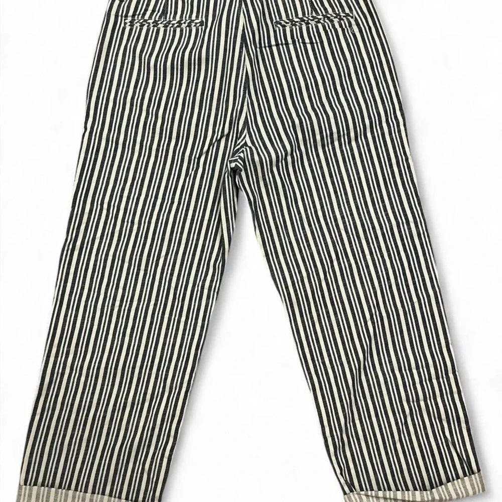 Rag & Bone Striped Wide Leg Pants Navy White Hickory Stripe Size 29 - Picture 8 of 8